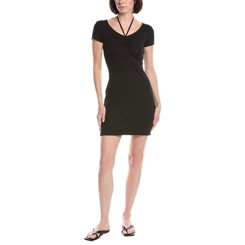 Michael Stars Womens  Lani Halter Mini Dress, Black